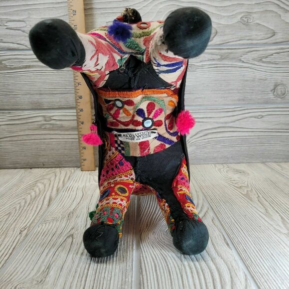 Embroidered Rajasthan Horse Fabric Patchwork Decorative Boho Folk Art - Picture 11 of 12